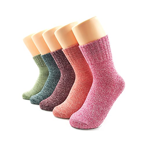 AIMKE Winter socks, warm socks, knitted socks, a variety of colors can be chosen （Female socks） (colorful-02)