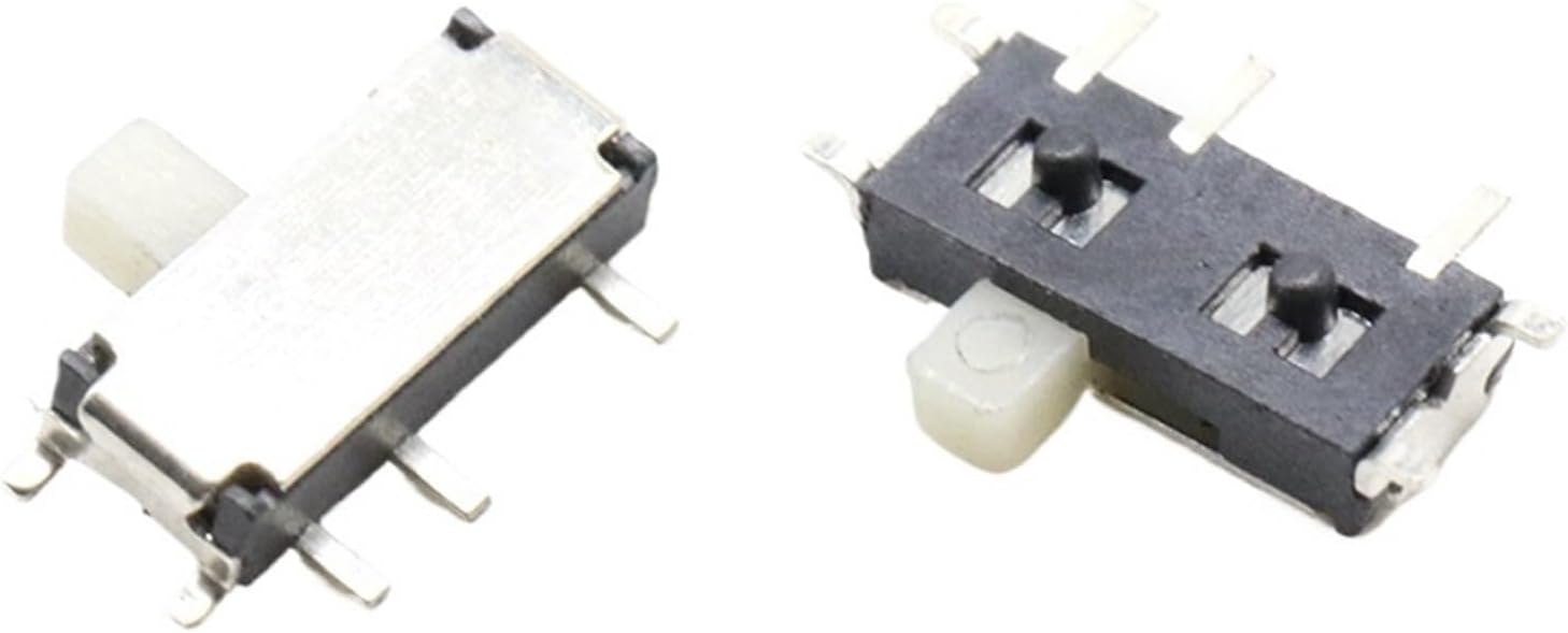 10PCS Slide Switch Micro-Power Toggle Switch Single and Double-Row Direct-Inserted(Dark Grey)