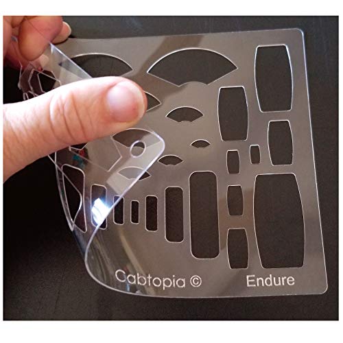 Cabtopia - Lapidary Jewelry Design Template Stencil"Endure" #TOP2