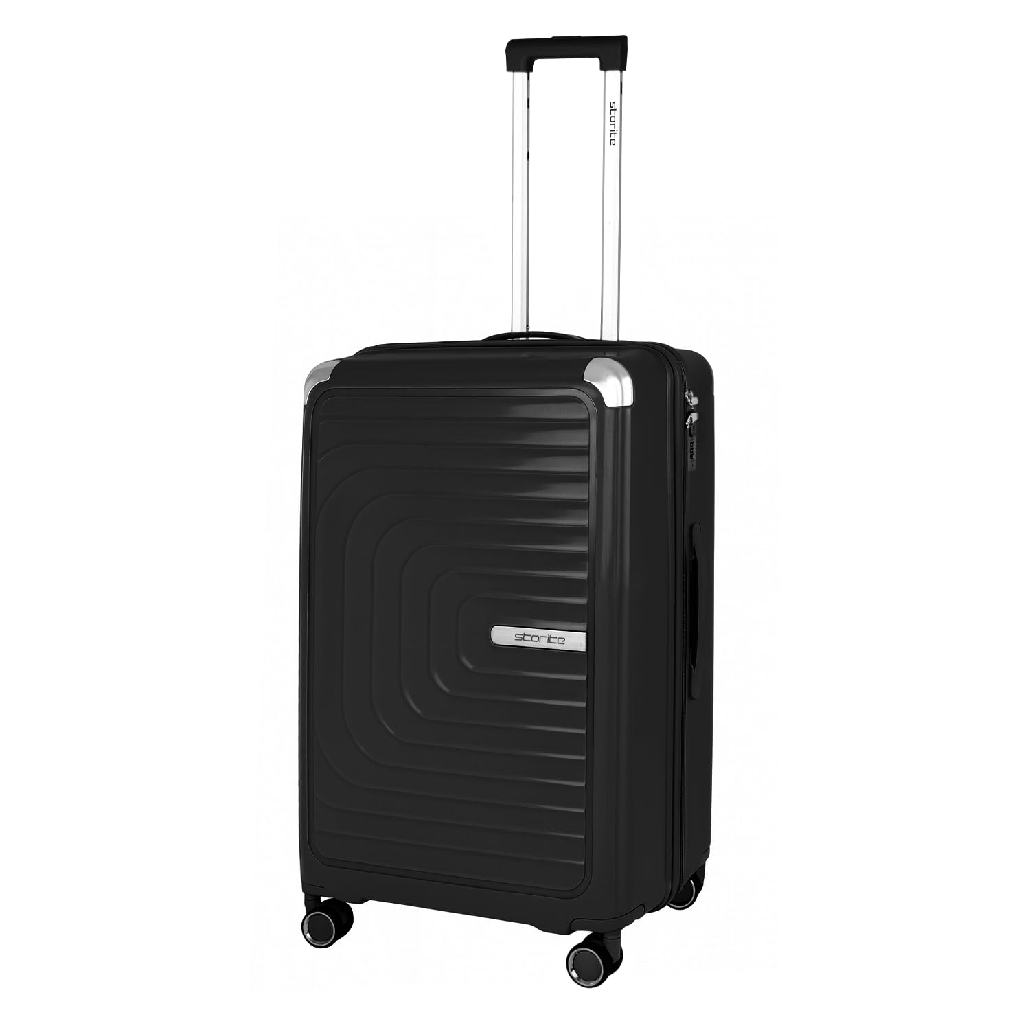 storite 63Cms | 24 Inch Polypropylene Hard Side Check-in Trolley Luggage with 360° Spinner Wheels & TSA Lock Lightweight Travel Suitcase for Men & Women - Black-picture-12