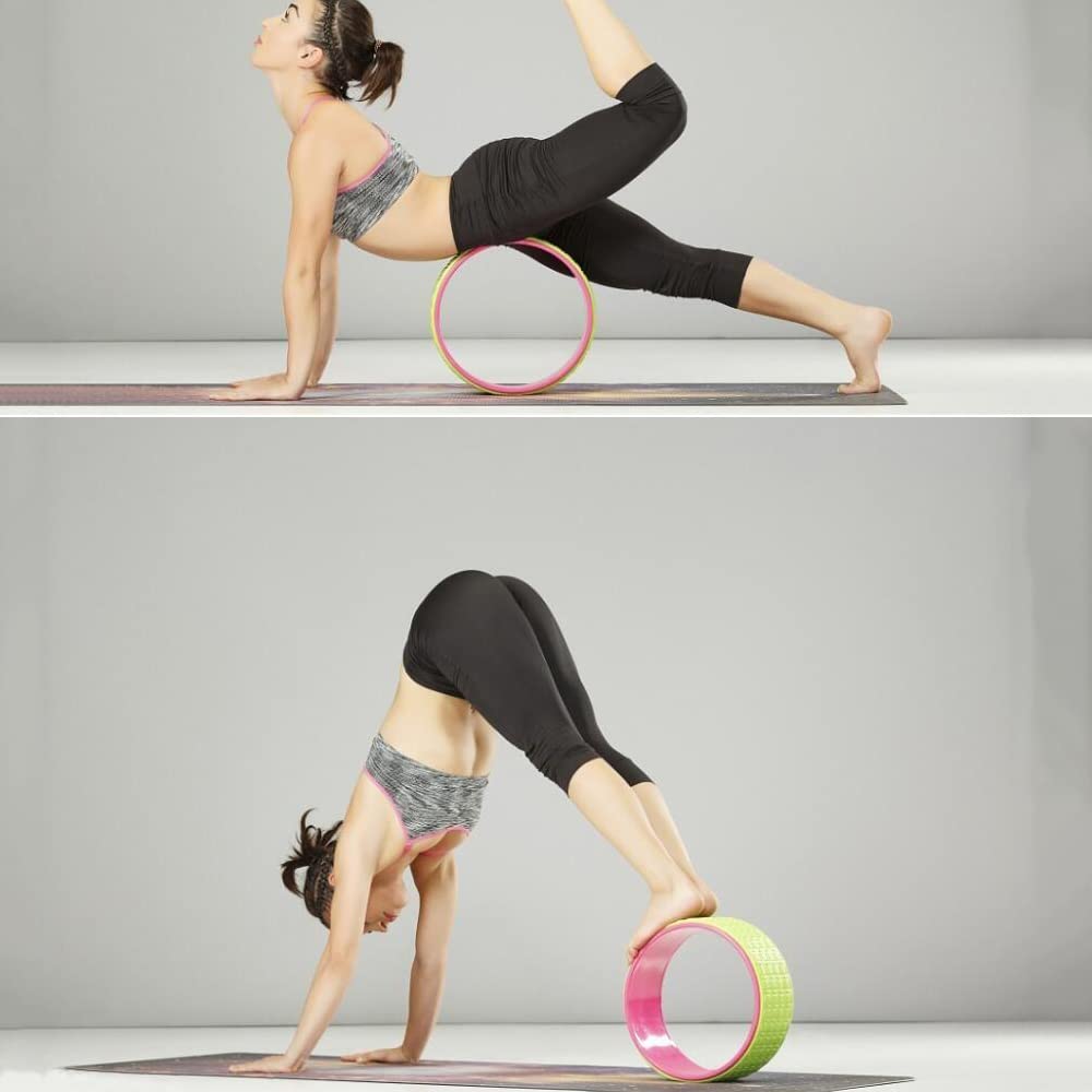 Ruota Yoga Cerchio Forma Vita Bodybuilding Palestra Allenamento Attrezzature per Il Fitness Cerchi Pilates TPE Yoga Ruota Allenamento Posteriore