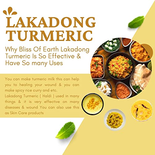 Bliss Of Earth High Curcumin Certified Organic Lakadong Turmeric Powder, 500Gm #TOP4