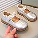 Toddler Little Kid Girls School Uniform Dress Shoes Comfort Thick Flat Sole Fashion Loafers Silver