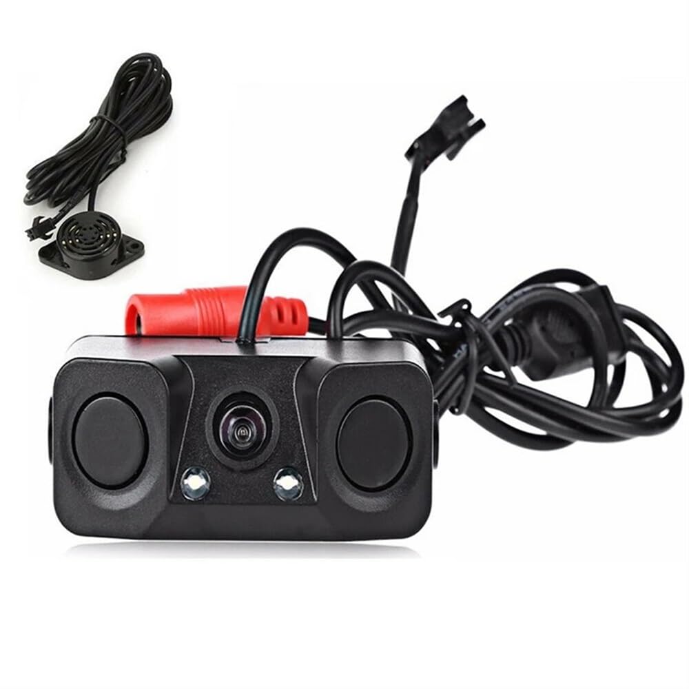 Kit sensori parcheggio Telecamera di retromarcia per auto 3 in 1 170° con radar e sensore parcheggio