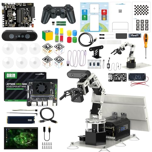 Yahboom 6DOF Robotic Arm 3D Recognition Scanning,Depth Camera Visual Recognition AI Visual Recognition Technology with Orin Nano Super 8GB Supports Large AI Model