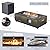NICESOUL 42'' Propane/Natural Gas Fire Pit Table, Rectangle Firepits with Tank Table, 50000 BTU Modern Outdoor Fireplace with LED Lights for Outside Patio Backyard Deck Porch, CSA Certified, Dark Gray