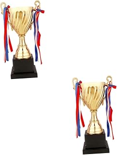 INOOMP Custom Trophies Gold Award Trophies 2pcs Baseball Trophy Award Trophy Sports Competition Trophy The Medal Student Metal Small Trophy Large Trophy Cup