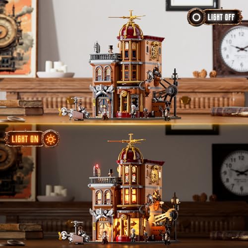 Lumibricks FUNWHOLE Steampunk - Kit de construction lumineux - 1858 pièces - Kit de construction modulaire pour adultes et adolescents