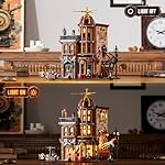 FUNWHOLE Steampunk Flying Club Lighting Building-Bricks Set - 1871 Pcs Modular Building Blocks Display Collectible Set for Adults - Image 2