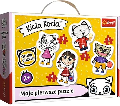 Trefl - Puzzle Baby Classic Wesoła Kicia Kocia, od 2 do 5 Elementów, 2+