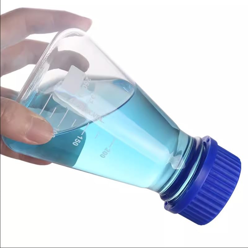 Szklana kolba stożkowa, Kolba stożkowa trójkątna ze szkła borokrzemianowego, odporna na wysokie temperatury, 50-1000 ml(250ml(GL45))