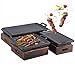 Helikim Parrilla de Barbacoa portátil, Estufa de Alcohol de Madera para el hogar japonés-Coreano Parrilla de Barbacoa con Base de Madera para Barbacoa de jardín al Aire Libre,28cm