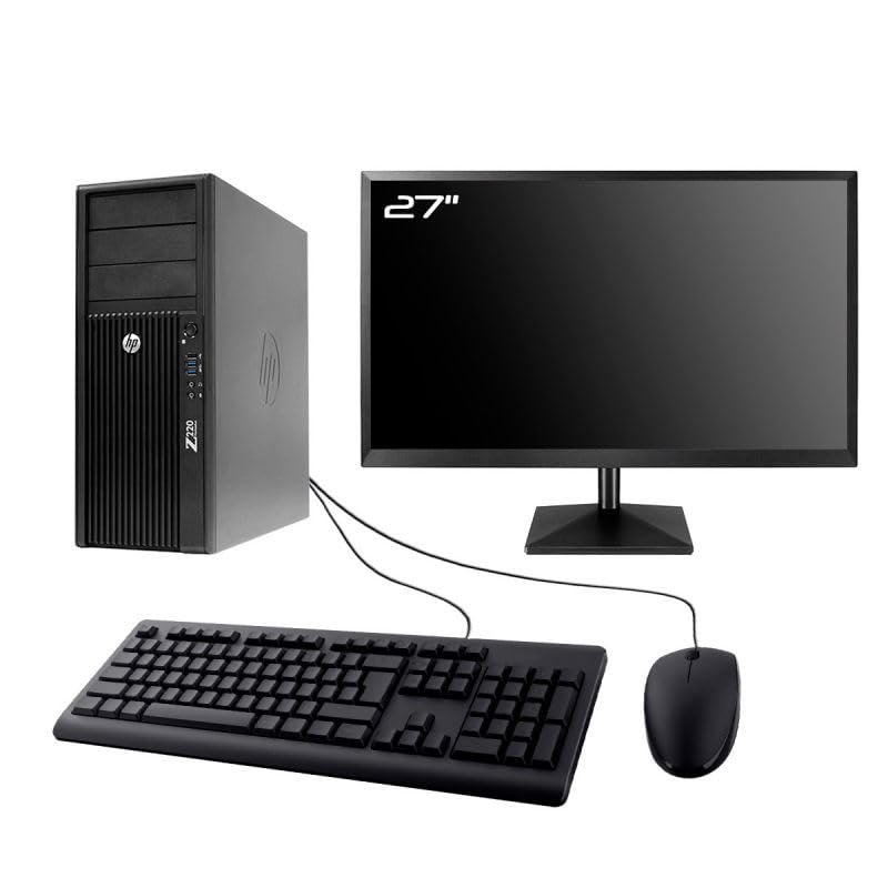 PC Workstation HP Z220 MT Intel i3 RAM 8Go SSD 500Go Windows 11 avec écran LED 27