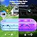 2026 Upgrade Inflatable Pools with Lights, Family Inflatable Swimming Pools for Adults, Blow Up Pool Solar, Large Pool, Durable Thickened Inflatable Family Pool for Backyard-Purple