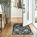 ODIKA 2'x3' Washable Indoor Accent Rug - Oriental Navy Blue Non-Slip Small Carpet for Entryway, Kitchen, Flatwoven | Ref: 1519525