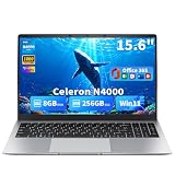 EKY 15.6 Inch Laptop Computer, Lap top with 8GB RAM 256GB SSD, Up to 1TB, 1080P Display, 180° Lay-Flat Hinge, Celeron, Win 11 Pro, 2.4/5G WiFi, BT 5.0, HDMI & USB - Laptops for Students & Business