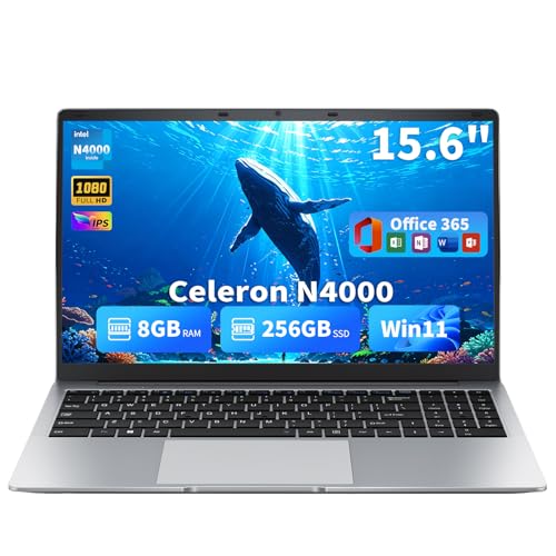 EKY 15.6 Inch Laptop Computer, Lap top with 8GB RAM 256GB SSD, 1080P Display Laptops, 180° Lay-Flat...