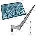 Produktbild Gyro Cutter,Craft Cutting Tools,Präzisions-Edelstahl-Bastelmesser mit Schneidbrett und 3 Stück 360-Grad-Drehklinge,Kunst-Schneidewerkzeug für Handwerk,Hobby,Scrapbooking,Schablone (Grau)