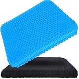 【正規販売】特大 46cm卵割れないクッション ゲルクッション 座布団 ジェルクッション U型クッション 在宅勤務 オフィス 車 椅子 自宅用(ブルー4， (特大型))