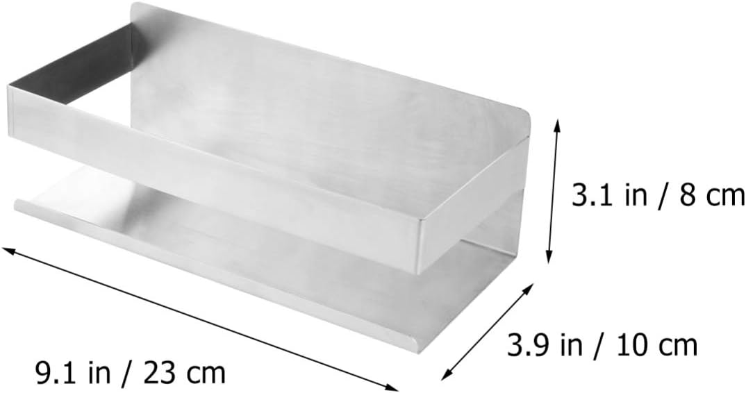 Cabilock Wall-mounted Stainless Steel Shelf Rack for Bathroom and Kitchen Storage Compact Design for Easy Installation Versatile Organizer for Toiletries and Kitchen Essentials