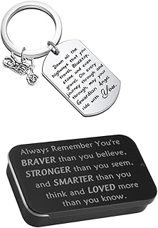 Biker Keychain Ride Safe Gift Motorcycle Gift Keychain May Your Guardian Angel Ride with You New Driver Gift for Biker (biker-01)