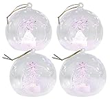 Feines Echtglas mit weißglitzernden und goldenen Akzenten