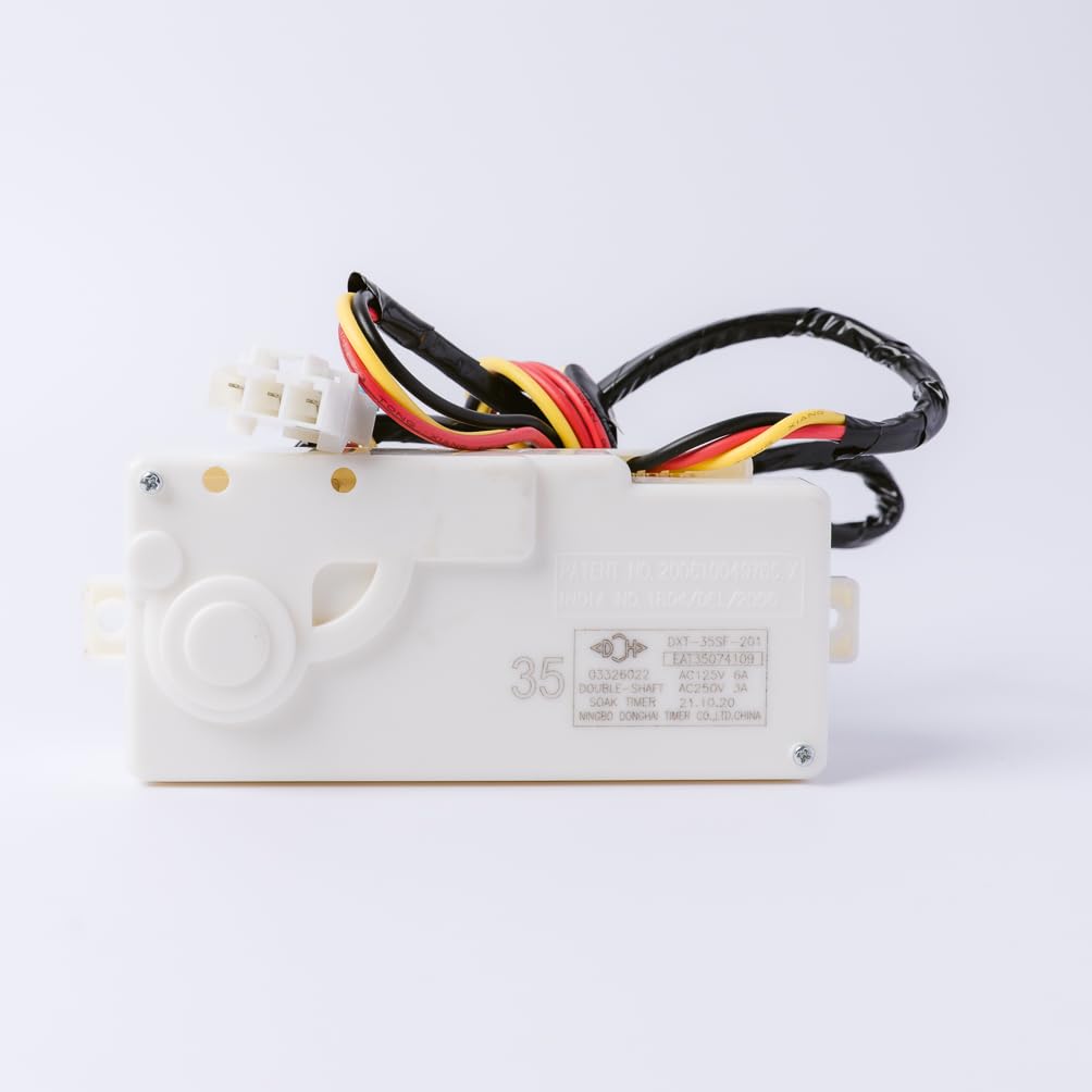 35-Minute Washing Machine Timer – Universal Replacement Wash Cycle Timer Switch for LG Twin Tub Top Load Washer (Dual Shaft Motor)