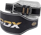 RDX トレーニングベルト パワーベルト リフティングベルト 筋トレ 本革 レザー メンズ レディース (ブラック 幅広タイプ/M)