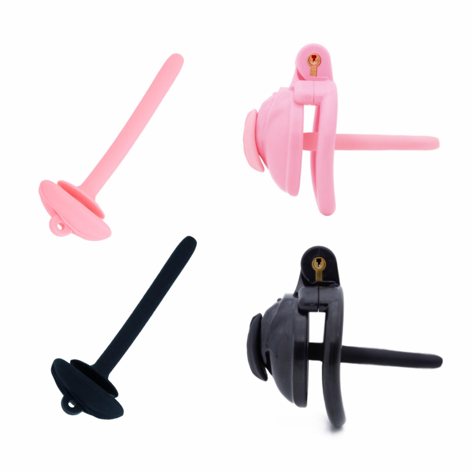 Gabbia Per Pene in Silicone Da 6 Mm Plug Per Pene Con Design Anti-sissy Dilatatore Uretrale Catetere Giocattolo Sessuale Estremo Per Uomini (Pink)