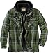 Legendary Whitetails Maplewood Hooded Shirt Jacket, Army Green Plaid, Medium
