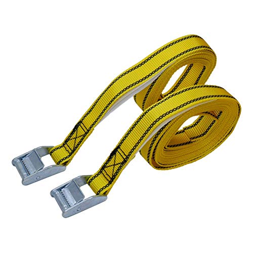 Amazon Basics 12-Feet Long Lashing Strap, Yellow, 4-Pack #TOP2