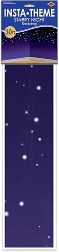 Miniatura 6 de Telón de fondo para fiestas con diseño de noche estrellada (1 unidad) (1 por paquete)