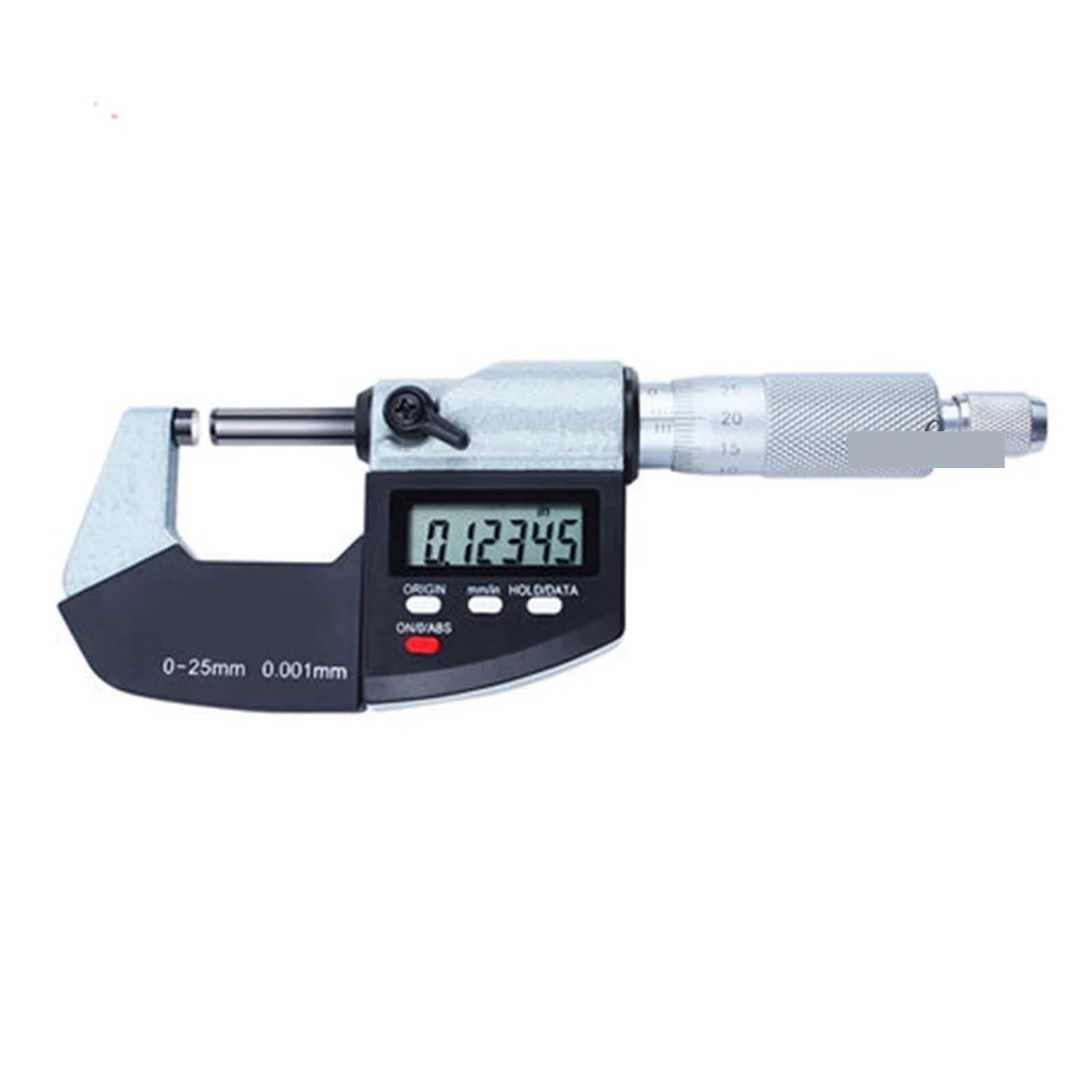 Mikrometr, Elektroniczny mikrometr zewnętrzny 0-25mm 25-50mm 50-75mm 75-100mm 0,001 mm Cyfrowy mikrometr Miernik Mikrometr Narzędzia pomiarowe do majsterkowania/domu(0-25mm)