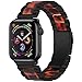 Jennyfly Compatible with Apple Watch Band 38mm 40mm Iwatch Series 6/5/4/3/2/1 SE, Fashion Men Comfortable Resin Replacement Wristband with Metal Stainless Steel Buckle Adjustable 5.5-7.87 inch