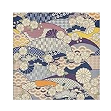 YETTASBIN Japanese Kimono Cloth Napkins Set of 6, Reusable Washable Oversized Table Napkins for Family Wedding Dinner Party Home Decor, 20 x 20 Inch