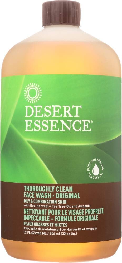 Desert Essence Thoroughly Clean Face Wash Refill, 32-Ounce