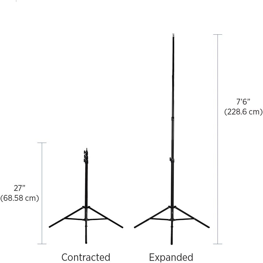 Bеѕt Dеаl Prоduсt Fovitec Pack of Two Portable 7'6 Spring Cushioned Adjustable Height Aluminum Light Stand Kit with Carrying Bag, for Photo Studio and Video Lights, LED Panels, Ring Light, Monolight, and Accessories