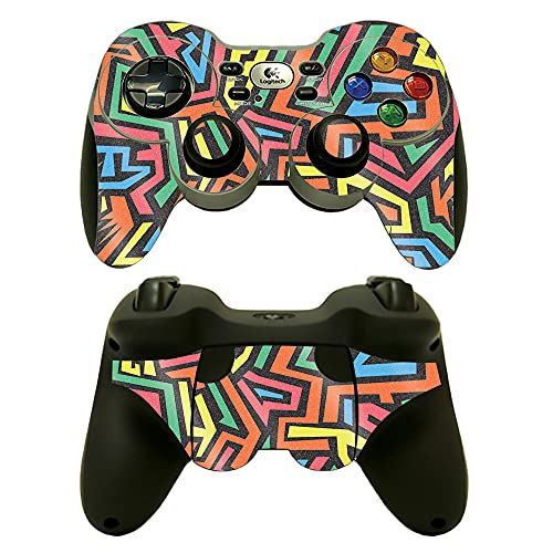 MightySkins Glossy Glitter Skin Compatible With Logitech Wireless Gamepad F710 - Hyper | Protective, Durable High-Gloss Glitter Finish | Easy to Apply, Remove, and Change Styles | Made in The USA