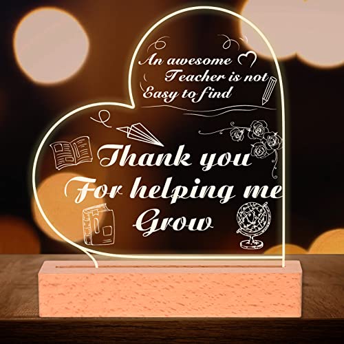 Smilco Engraved Acrylic Teacher Appreciation Night Light #TOP29