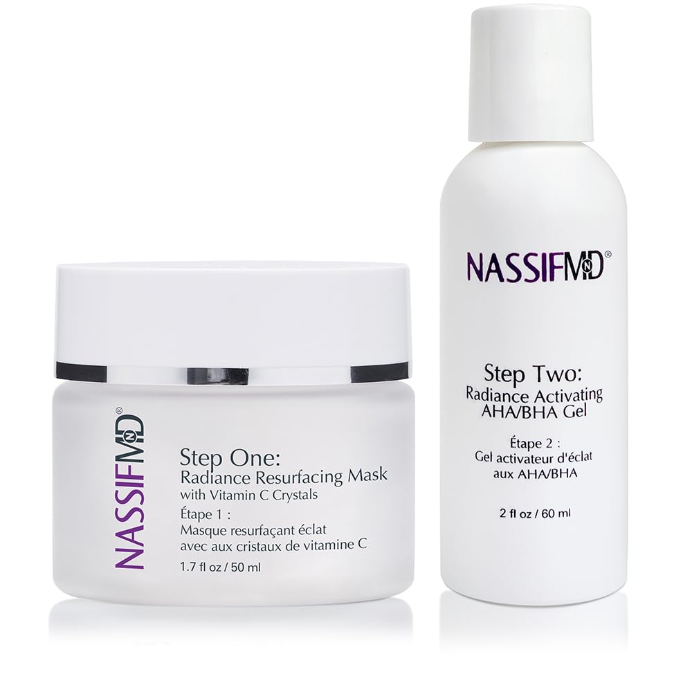 NassifMD Micro-Spa Vitamin C Skin Peel – AHA BHA Exfoliant with Salicylic Acid
