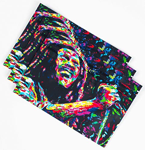 200 PACK | BEST Designs | Smell Proof Mylar Bags 4x6 inch | 7 gram Resealable Wide Opening Ziplock Foil Bags Food Safe Plastic Aluminum Material (One Love 2.0) ([200 Pack] - 4x6 in.)