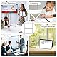 Mini Whiteboard A5, 33.8 x 24 cm, Tragbares Abwischbares Whiteboard mit 2 Tuch, Doppelseitiges Schreiben für Zuhause, Büro, Schule (Schwarz)
