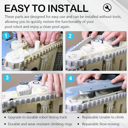 Miniatura 5 de Repuestos Para Limpiafondos Robóticos Dolphin 9985006-R2 Pista 6101611-R4 Anillo De Escalada 3884997-R6 Rodillo Kit Repuestos Para Limpiafondos Piscinas Con Aspiradora Aguas Residuales Stil A
