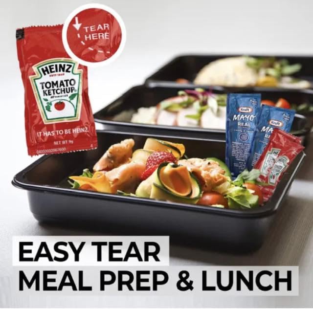 Miniatura 9 de Quick Bundle Paquetes de condimentos  100 bolsas individuales de cada una salsa de tomate, mostaza y mayonesa (300 paquetes de condimentos en total)