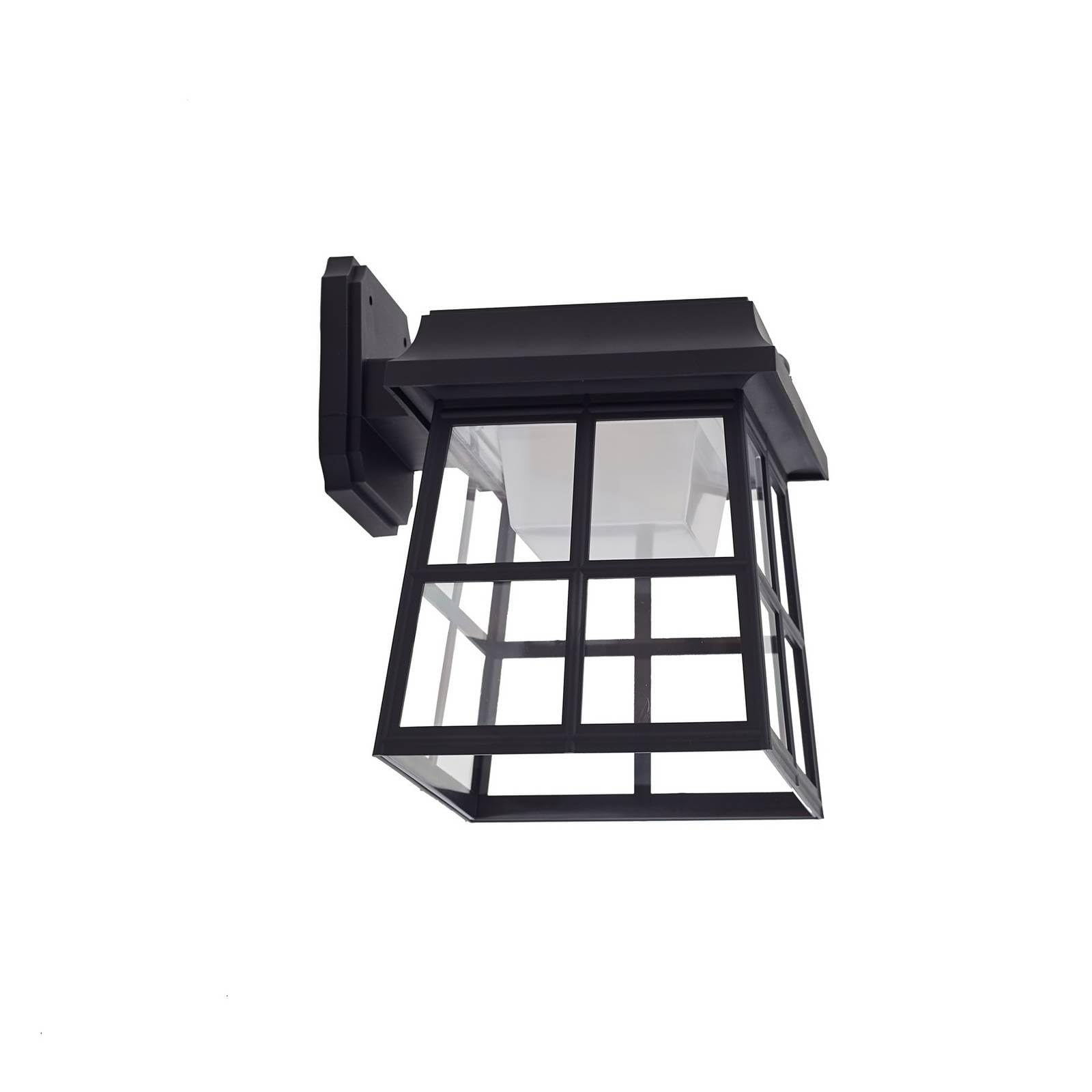 Lindby LED Solarleuchte außen Latarka mit Bewegungsmelder (spritzwassergeschützt (Modern) in Schwarz (1 flammig,) - Solar-Wandleuchten Wandlampe für Outdoor & Garten