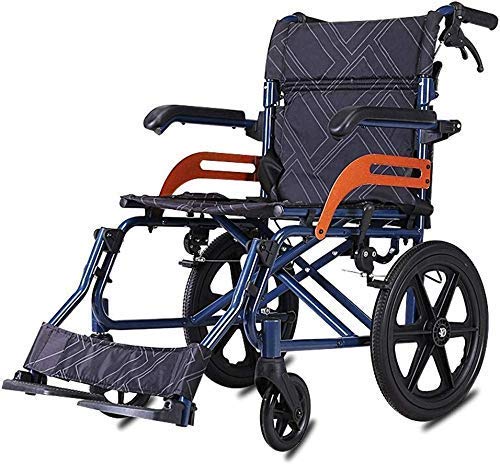 車椅子歩行補助用品車椅子アルミニウム車椅子-自走式車椅子折りたたみ式、人間工学に基づいた、頑丈で安定した車椅子、折りたたみ式サイズ68x24x70cm、高齢者に適しています