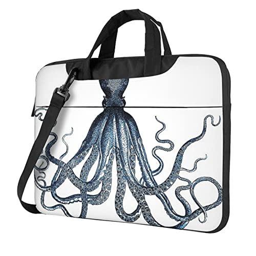 Sac portable 15.6 noir avec motif octopus et poignée ergonomique confortable