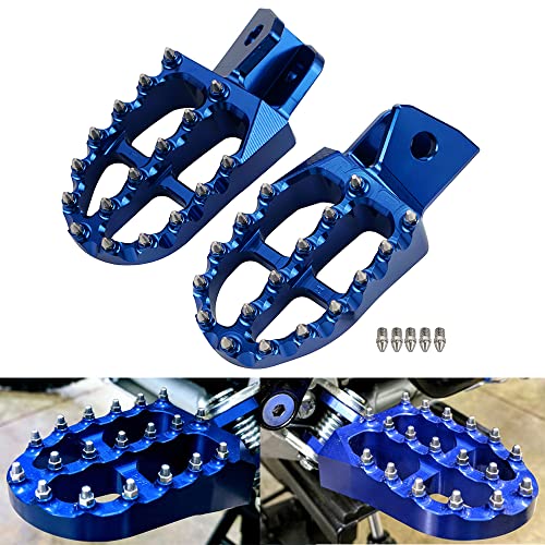 wr250r tires - NICECNC Blue Billet 57mm Wide Foot Pegs Footpeg Footrests Compatible with Yamaha WR250R/X 2007-2021