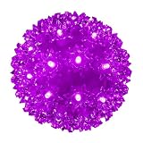Christmas Lights Ball 5.5' Outdoor Hanging Sphere Lights 50 LED Orb Purple Starlight Sphere for Tree Porch...