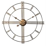 Orologio da Parete, 24 Pollici Grande Orologio da Parete Decorativo Silenzioso Senza Ticchettio Orologio da Parete a Batteria Orologio da Parete per Interni in Stile Industriale Vintage Euro
